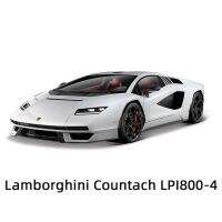 1:24รถยนต์แบบสแตติกรถสปอร์ต Bburago Lamborghini Countach LPI 800-4 Sian FKP 37 Terzo โมเดลรถของเล่นสะสม