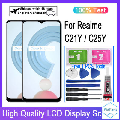 สำหรับ Realme C21Y RMX3261 RMX3263หน้าจอดิจิตอลสัมผัสหน้าจอ LCD สำหรับ Realme C25Y RMX3265เปลี่ยน RMX3269 RMX3268