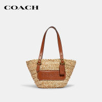 COACH กระเป๋าผู้หญิงรุ่น Structured Tote 16 สีน้ำตาล CJ638 B4VS8