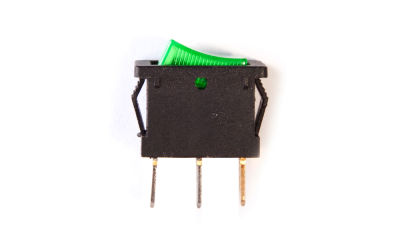 SPDT ON/OFF switch 12V 3 PIN (Green) -  COSW-0405