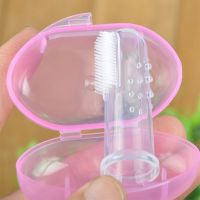 Baby Finger Toothbrush Silicon Toothbrush Box Children Teeth Clear Soft Silicone Infant Tooth Brush