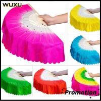 WUXU 40ซม. ค่ะ ฝึกนักเต้น สีไล่ระดับสี พัดระบำหน้าท้อง พัดผ้าไหมเรยอน พัดผ้าไหมยาว พัดผ้าไหม