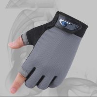 N6MBRH Stretchy Camping Climbing Two Fingers Cut Touch Screen Outdoor Sunscreen Riding Gloves Men Gloves Fishing Gloves Fishing Mittens