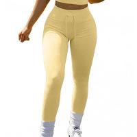 Ribbed Seamless High Waist Leggings Drawstring Fitness Gym Legging Workout Push Up Leggings Scrunch Butt Sport Wear Yoga Pants