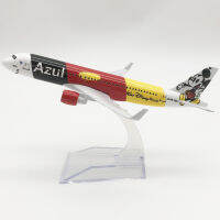 [16CM] โมเดลเครื่องบิน Azul Brazilian Airbus A320 Mickey Mouse Aircraft Model ทำจากเหล็ก พร้อมฐาน ของเล่น ของสะสม