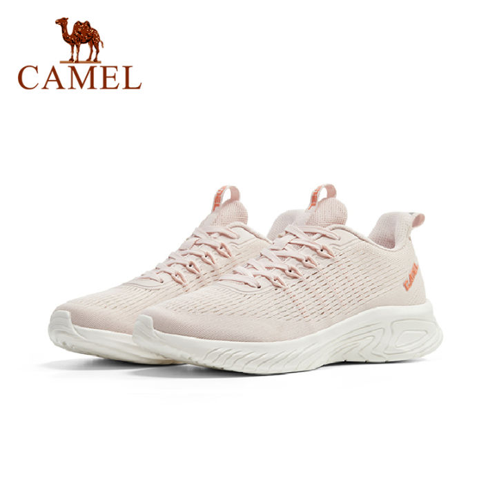 camel-รองเท้าวิ่งสตรีรองเท้าตาข่ายน้ำหนักเบาการดูดซับแรงกระแทกรองเท้าผ้าใบ