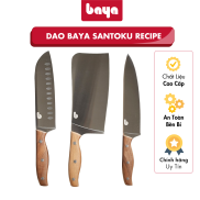 Dao Đầu Bếp Thái, Gọt, Chặt Thịt Cao Cấp BAYA RECIPE Lưỡi Dao Thép Không
