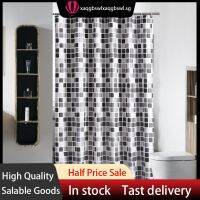 Mosaic thick waterproof polyester fabric shower curtain