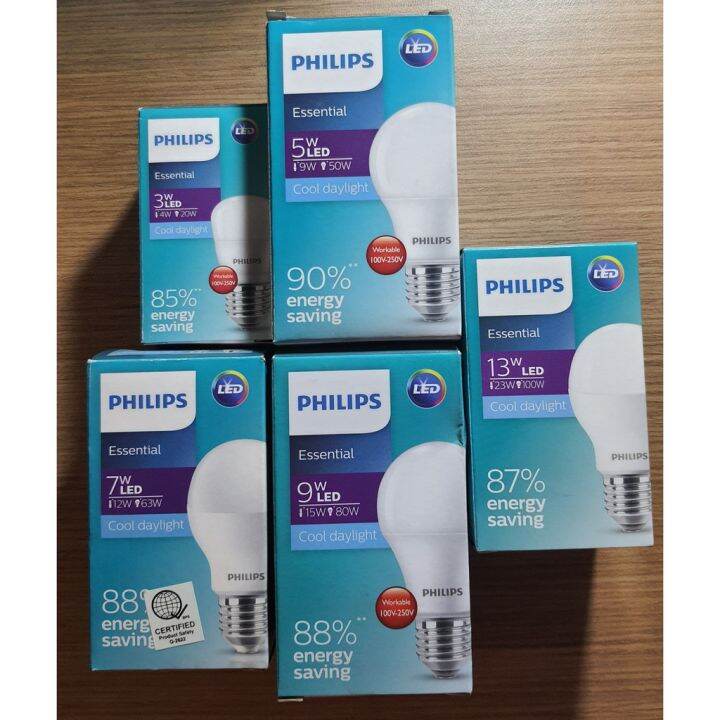 Philips Essential LED Bulb 3W, 5W, 7W, 9W, 13W♭ | Lazada PH