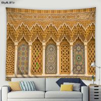 【CW】﹍  Architectural Tapestry Pattern Wall Hanging Room Bedroom  Blanket