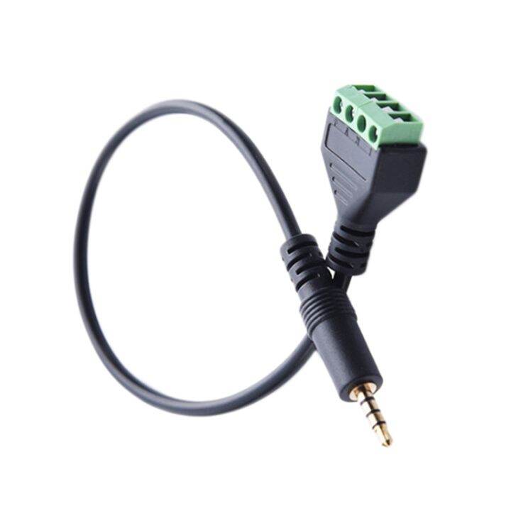 3-5mm-screw-terminal-adapter-speaker-cable-4-core-stereo-trrs-male-hole-to-av-4-screw-terminal-balun-connector-cable