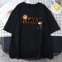 เสื้อยืดผ้าฝ้ายพิมพ์ลาย เสื้อยืด ทรงหลวม พิมพ์ลายอนิเมะ Haikyuu สไตล์ญี่ปุ่น  ZQUZ