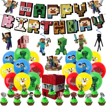 FREE Minecraft Banner & Toppers - Baby Shower Ideas - Themes