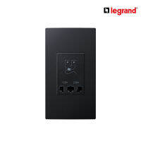 Legrand เต้ารับเครื่องโกนหนวด 2 ช่อง สีดำ 2G Shaver Socket รุ่นมาเรียเซนต์ | Mallia Senses | Matt Black | 281135MB |  บิทิสมาร์ท | BTiSmart