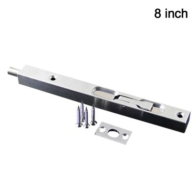 Hardware Anti Theft Concealed Brushed Door Bolt Guard Gate Slide Lock With Screws Lever Action Flush Latch Stainless Steel Home