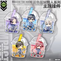 Anime Peripheral BLUE LOCK Isagi Yoichi Seishiro Nagi Bachira Meguru Cartoon Milky Tea Acrylic Keychain Itabag Pendant Toys