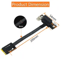 M.2 NGFF คีย์คู่ A-E เป็น PCI-E 1X 8X 16X อะแดปเตอร์แปลงสายเคเบิลที่มีขั้วต่อไฟฟ้า4Pin FDD สำหรับ PCI-E Tester Extender 270 °