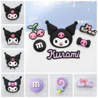 PRENT 5pcs แพทช์พวงกุญแจ เครื่องประดับ DIY Kuromi แพทช์ตุ๊กตา3D อุปกรณ์เครื่องประดับอัญมณี คาวาอิ ตกแต่งด้วยการตกแต่ง อุปกรณ์เสริมรองเท้า