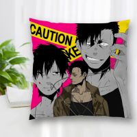 （ALL IN STOCK XZX）Customer Service Decoration Japanese Anime Pillow Case Gangsta Square Zipper Best Pillow Gift 20X20cm 35X35cm 40x40cm   (Double sided printing with free customization of patterns)