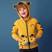 Jumping Meters Childrens Boys Girls Hooded Coats For Autumn Spring Tiger Embroidery Hot Selling Baby Jackets Zipper Outwear