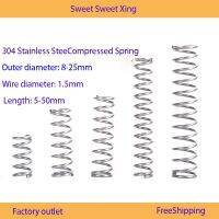 304 Stainless Steel Strong Shock Absorption Return Compression Spring with A Diameter of 1.5mm 10PCS