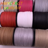 Baru 5 Meter/Lot 3Mm Flat Suede Imitasi Dikepang Tali Beludru Korea Kulit Manik-manik Buatan Tangan Perhiasan Gelang String