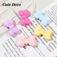 【 Cute Deco】Cute Cartoon Bow (5 Colors) Rose Red Bow Tie / Light Pink Bow Tie Charm Button Deco/ Cute Jibbitz Croc Shoes Diy / Charm Resin Material For DIY /Hair Accessories