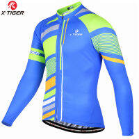 X-Tiger เสื้อเจอร์ซีย์นักปั่นแขนยาวมีรูระบายอากาศ Ropa Ciclismo จักรยานเสื้อผ้าชุดปั่นจักรยานเสื้อผ้าสำหรับชาย