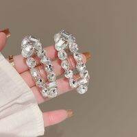 【CW】 Sparkling Diamonds Hairpins Rhinestones Oval Hair for Barrettes Korean Accessories