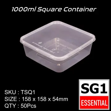 TAKE AWAY CONTAINERS & LIDS DISPOSABLE PLASTIC FOOD CONTAINER  500,650,750,1000ml