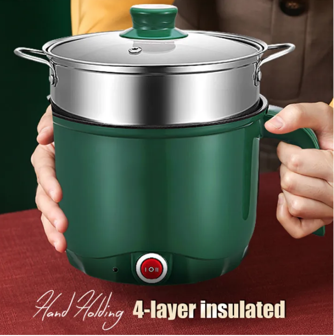 Multipurpose Nonstick Electric Stir Fry Frying Pan Steamer Cooker 1.8L