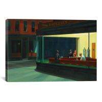 Nighthawks ภาพพิมพ์ภาพเขียนบนผ้าใบโดย Edward Hopper ภาพพิมพ์ภาพเขียนบนผ้าใบ1PCS ไร้กรอบหรือไม้ภายในกรอบหรือแม่พิมพ์ทำขนม Frameor แม่พิมพ์ทำขนมกรอบ