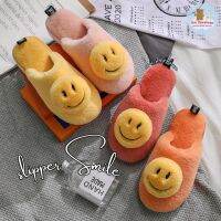 【พร้อมจัดส่ง】รองเท้าสลิปเปอร์ ใส่ในบ้าน Candy Fluffy Smiley รองเท้าใส่ในบ้าน นุ่มสบาย