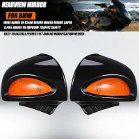 Black Motorcycle Rear View Mirrors Turn Signals Lights Cover Motocross Mirror for -BMW R1100 RT R1100 RTP R1150 RT