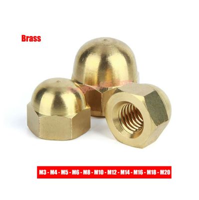 【CW】 Brass Acorn Cap Nuts Dome Head Nut M3 M4 M5 M6 M8 M10 M12 M14 M16 M18 M20 DIN1587 brass Decorative Caps Covers Blind