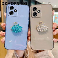 DKHORSING 2023ใหม่เคสใสลายหงส์คริสตัลสำหรับ Realme C51 C53 C53NFC เลนส์ C55NFC C55ปกป้องกล้องเคสโทรศัพท์ซิลิโคน TPU นิ่มฝาหลัง Realmec51กันกระแทก Realmec53 NFC