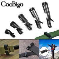 10pcs Slip Keeper Buckle Slider Loop Clip Adjustable for Outdoor Backpack Bag Belt Strap Webbing Plastic Black 20 25 32 38 50mm