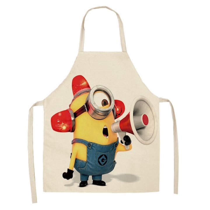 cartoon-anime-childrens-linen-apron-kitchen-cooking-barbecue-anti-fouling-home-adult-apron-bib-student-painting-apron-aprons