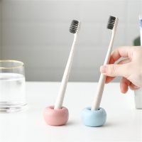 1Pc Portable Multifunctional Ceramic Toothbrush Holder Rack Mini Toothbrush Organizer Storage Case Stand Shelf Bathroom Supplies