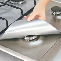 4Pcs เตาแก๊ส Protector เตา Burner ครอบคลุม Liner Reusable เตา Protector อุปกรณ์ครัว Mat Stovetop Protector