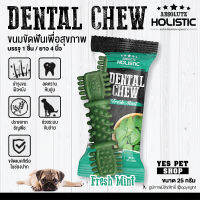 ขนมหมา ขนมสุนัข ABSOLUTE HOLISTIC Dental Chew ขนมขัดฟันเพื่อสุขภาพ (รสมิ้นท์) รูปทรงพิเศษขัดฟัน 360 องศา ขนาด 25 g. โดย Yes Pet Shop