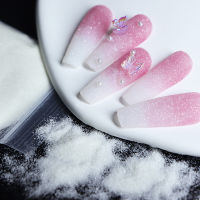 10g Sugar Nail Powder Black White Flock Powder Nail Art Accessories Fine Glitter Bulk Sweater Effect Pigment Winter Decorations-UHG MALL