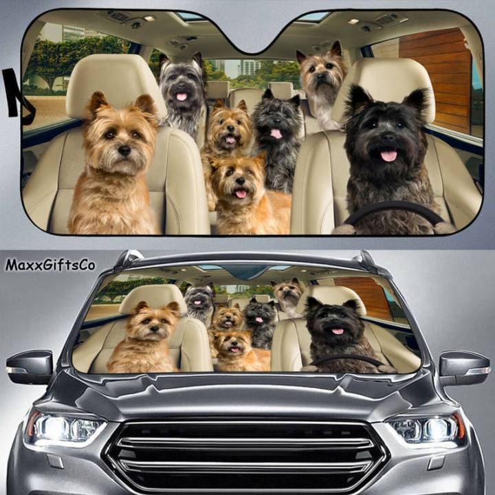 cairn-terrier-ม่านบังแดดรถยนต์-cairn-terrier-windshield-dogs-family-sunshade-dogs-อุปกรณ์เสริมในรถยนต์-ตกแต่งรถ-cairn-terrie