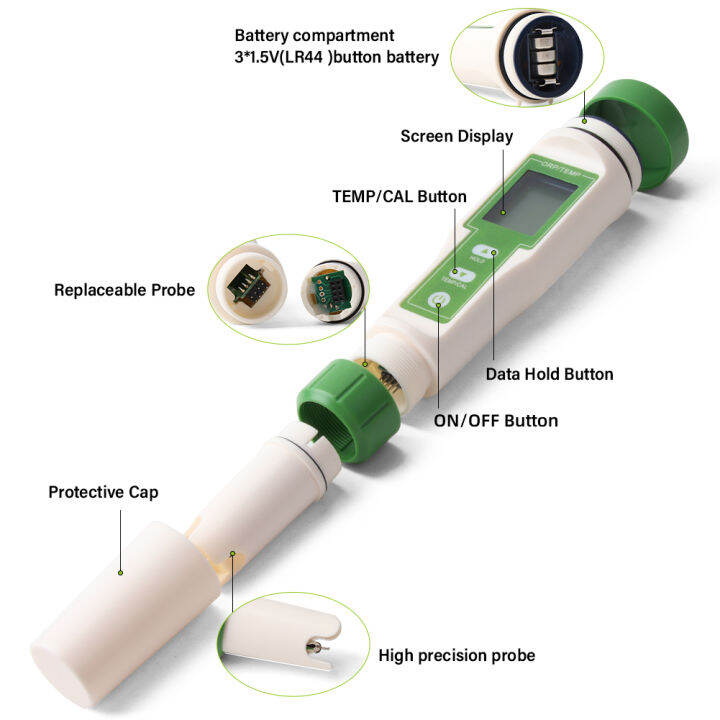 เครื่องทดสอบดิจิทัล-orp-ของ-rcyago-สำหรับ-orp-เครื่องวัดอุณหภูมิน้ำแบบพกพาพร้อม-cal-check-สำหรับการต้ม-น้ำดื่ม-สระว่ายน้ำ