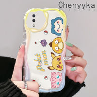 Chenyyka เคส A10 M11 A11กาแล็กซี่ปลอกสำหรับ Samsung การ์ตูน Pokemon ลวดลายขอบคลื่นเนื้อครีมเคสมือถือกันกระแทกแบบใสนิ่มโปร่งใสลายกล้องถ่ายรูปเคสป้องกันซิลิกาเจล