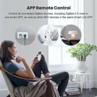 Smart Life Wireless Hub รีโมทคอนลพร้อมเซ็นเซอร์ความชื้นอุณหภูมิ App Control Zigbee Gateway