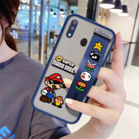 UCUC (สายรัดข้อมือ) เคสมือถือ เคสโทรศัพท์ เคส Samsung Galaxy M20กันกระแทก Frosted กลับการ์ตูน Mario Bros เกมเคสใส่โทรศัพท์ Soft Edge Full ฝาครอบเลนส์ป้องกันเลนส์โทรศัพท์บางเฉียบกรณี