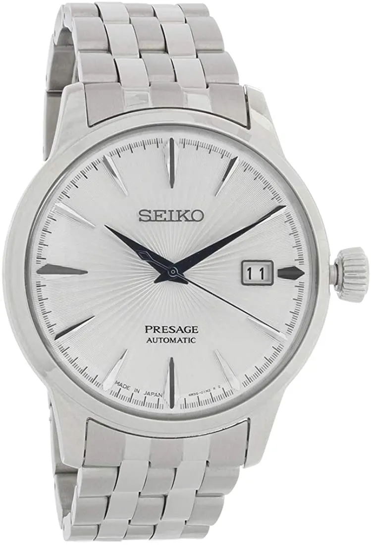 Đồng hồ Seiko cổ sẵn sàng (SEIKO SRPB77 Watch) Seiko Presage Automatic  Cocktail Time White Dial