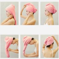 Girls Hair Drying Hat Lady Household Quick-dry Towel Cap Bath Microfiber Solid Super Absorption Turban Dry Fast Dryer Wrap Towels