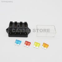 № 4 Way Car Fuse Box Car Fuse Holder Car Truck Auto Blade Fuse Box with 4pc 10A-40A Fuse for Circuit Standard Standard ATO 12V 24V